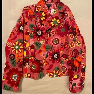Childrens place jacket flower patter size xl (14)